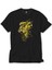 Gold Lion Splash Siyah Tişört 1
