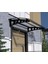 Metal Taşıyıcılı Kapı Üstü Pratik Sundurma Siyah - Şeffaf Levha 100 x 100 Md1 1