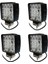 4 Adet 16 LED Kare 9-48 Volt 48 Watt IP67 Çalışma Lambası 1