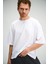 Erkek Oversize Beyaz T-Shirt 2