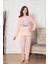 Faryakids Pamuklu Uzun Kollu Desenli Kız Çocuk Pijama Takımı 1