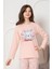 Faryakids Pamuklu Uzun Kollu Desenli Kız Çocuk Pijama Takımı 2