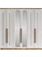Ücretsiz Montaj - %100 MDF Flora 6 Kapaklı Aynalı Atlantik Çam Beyaz Gardırop - MDF Dolap - Elbise Dolabı 3