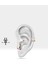 Dağınık Renkli Safirli Halka Piercing, 10-12 mm , 1.2 Mm, 14K Sarı-Beyaz-Kırmızı Altın | LC00001MS 2