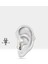 Dizi Pırlantalı Halka Piercing, 10-12 mm , 1.2 Mm, 14K Sarı-Beyaz-Kırmızı Altın | LC00002D 2