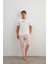 Erkek Pamuklu Kısa Kollu Uzun Pijama Takımı 1