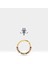 Dizi Renkli Safirli Halka Piercing, 10-12 mm , 1.2 Mm, 14K Sarı-Beyaz-Kırmızı Altın | LC00002MS 1