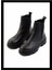 Siyah Deri Kadın Bot & Bootie K02179200603 1