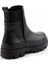Siyah Deri Kadın Bot & Bootie K02179200603 4