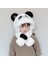 Çocuk Peluş Şapka Kış Panda Eşarp Erkek ve Dişi Bebekler Için Hepsi Bir Arada Şapka (Yurt Dışından) 1