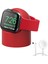 Apple Watch 7 8 9 10 Ile Uyumlu Silikon Akıllı Saat Şarj Standı ve Typ-C Şarj Kablosu 1