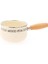 Emaye Sos Tavası Krem Renk 14 Cm Ve Silikon Spatula Seti 2