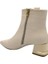 (Park Moda) Luni Fermuarlı Topuklu Kadın Bot Bej 4