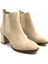 (Pine Cone) Dana Süet Topuklu Lastikli Kadın Bot Bej 2