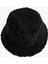 Peluş Bucket Şapka Kadın Polyester Malzeme ile Şık ve Rahat Siyah Desenli 2