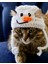 Yılbaşı Kedi Şapkası Hediye Kardan Adam Kedi Şapkası Sevimli Hayvan Noel Evcil Hayvan Aksesuarı 3