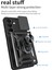 Samsung Galaxy A16 Kılıf Kamera Korumalı Sürgülü Yüzüklü Standlı Military Armor Zırh Tank Kızaklı Kapak 3
