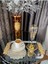 1 Adet Tekli Kahve & Çay & Sunum Dikdörtgen Büyük Sunum Tepsisi Çelik Gül Model Gold 30 cm 2