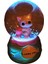 Sevimli Minnoş Kedi Lucky Cat Kar Küresi Orta Boy Işıklı Müzikli Kar Küresi 2