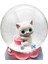 Sevimli Minnoş Kedi Lucky Cat Kar Küresi Orta Boy Işıklı Müzikli Kar Küresi 4