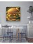 Hamburger Retro Kanvas Tablo 90 x 90 cm 1