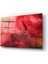 Makro Kırmızı Yaprak Cam Tablo 1