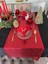 Yılbaşı Kırmızı Payetli Runner 1 Ad 43X135 cm Noel Ranır Sofra Newyear Christmas Pullu Yeniyıl 2