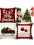 Yılbaşı Temalı 4'lü Kadife Yastık Kılıfı Seti, Beyaz, Noel Atmosferi 1