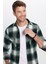 Erkek Slim Fit Dar Kesim Çift Cepli Kareli Kışlık Oduncu Gömlek 1