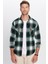Erkek Slim Fit Dar Kesim Çift Cepli Kareli Kışlık Oduncu Gömlek 4