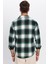 Erkek Slim Fit Dar Kesim Çift Cepli Kareli Kışlık Oduncu Gömlek 5