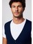 Slim Fit Desenli Lacivert Erkek Yelek 2