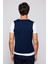 Slim Fit Desenli Lacivert Erkek Yelek 5