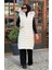 Womanıa Wavy Vest Yelek 18250 Kadife Beyaz 1