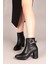 DALİA Kemerli-Tokalı Kadın Topuklu Bot SİYAH 1