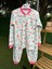Salyangoz Desenli Pijama Takımı Düğmeli Pembe Yakalı 1