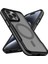 Apple iPhone 14 Pro Max Kılıf Magsafeli Airbag Şeritli Renkli Kenar Lamer Kapak Gri 1