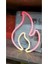 Duvara Asmalı Neon Alev 30 × 23 cm 2