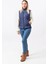 V Desenli Slim Fit Dik Yaka Modern Kadın Yelek 2
