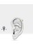 Safirli Halka Piercing Küpe, 12 mm , 1.2 Mm, 14K Sarı-Beyaz-Kırmızı Altın | LE00001S 3