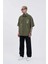 Erkek Basic Nakışlı Oversize Haki Gömlek 5