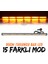 Turuncu Tepe Çakar Bar LED 90CM 12-24V Off Road Çekici Traktör Ikaz Lambası Çakar 15 Modlu 1