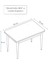 Pinotex Ayaklı Kaliteli Mdf Sabit Yemek Masası 72 x 112 cm 3