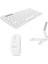 Apple iPad Mini 2024 8.3 Inch Tablet Için Bluetooth Klavye + Mouse + Tablet Standı - AL4514 Beyaz 1