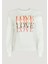 Kadın Love Baskılı Sweatshirt KT01899 2