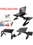 Ayarlı Laptop Macbook Notebook Güncel Yükseltici Tutucu Siyah Mouse Padli Çift Fanlı Laptop Sehpası Fonksiyonel Portatif Katlanabilir Ofis Ev Ergonomik Taşınabilir 3