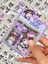 Sanrio Karakter Kuromi 25 Yaprak Pet Sticker Set Mavi Paket 1