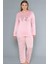 Büyük Beden Battal Viskon Uzun Kol Mevsimlik Pijama Takımı Flz B09-154 3