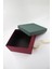 Yılbaşı Kutusu Bordo Yeşil Kutusu 26 cm x 26 cm x 11.7 cm 3