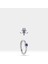 Safirli Halka Piercing Küpe, 12 mm , 1.2 Mm, 14K Sarı-Beyaz-Kırmızı Altın | LE00001S 1